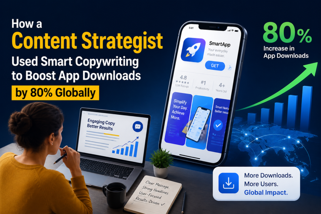 content strategist boosting app downloads with smart copywriting