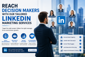 Business professional connected to CEOs, founders, directors, and sales leaders through LinkedIn marketing services, highlighting tailored B2B lead generation and account-based targeting strategies.