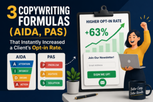 Copywriting Formulas using AIDA and PAS to increase opt-in rates