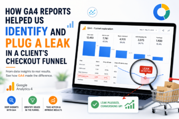How GA4 reports identify checkout funnel leaks and improve e-commerce conversions