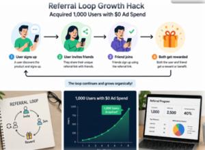 Digital illustration representing customers recommending a product to friends through social media and messaging apps, highlighting word-of-mouth marketing.