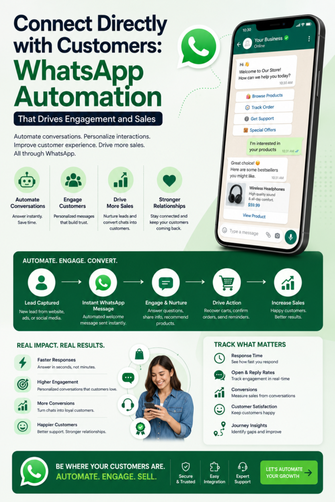 WhatsApp automation for customer engagement and sales
