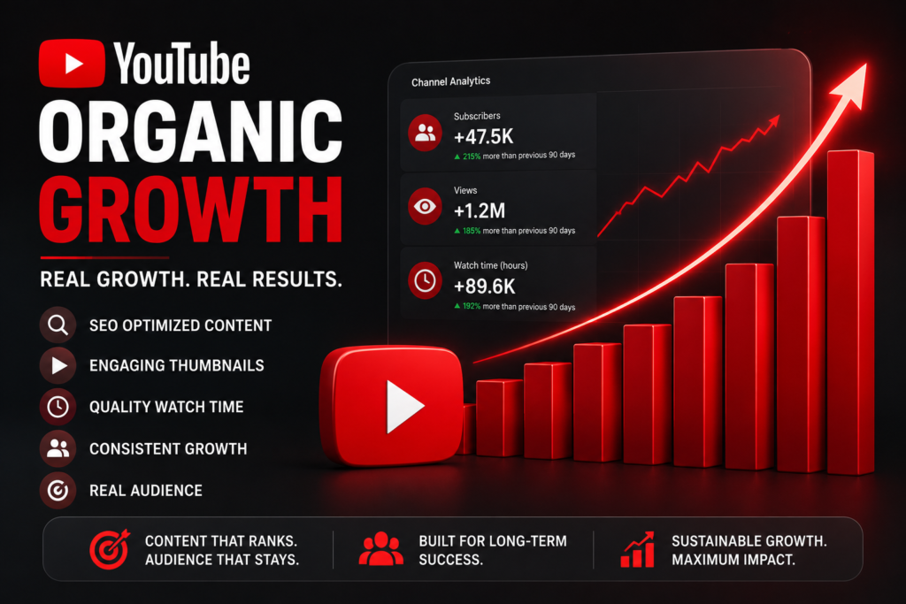 YouTube organic with SEO and audience engagement