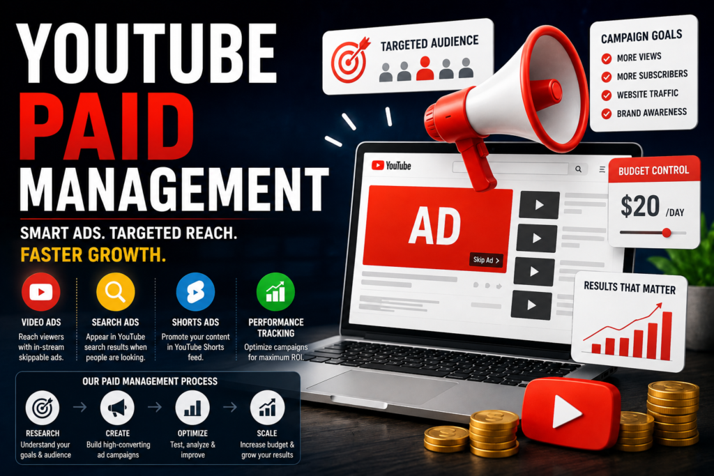 YouTube paid management strategy for faster channel growth