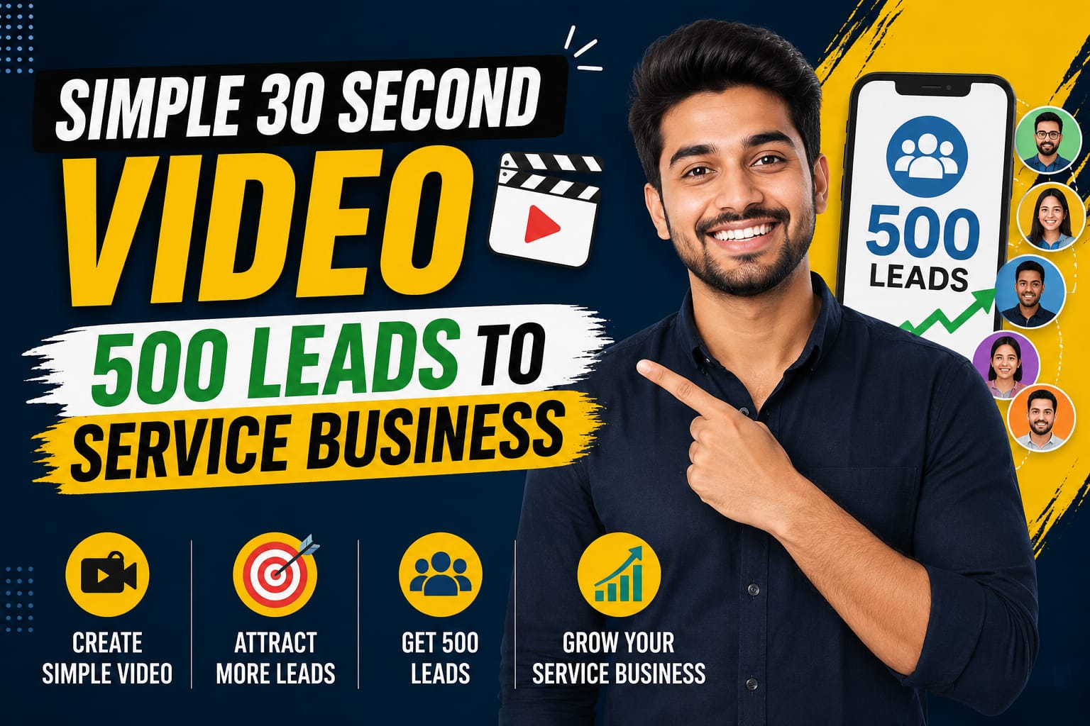 30 second video lead generation strategy for service business"