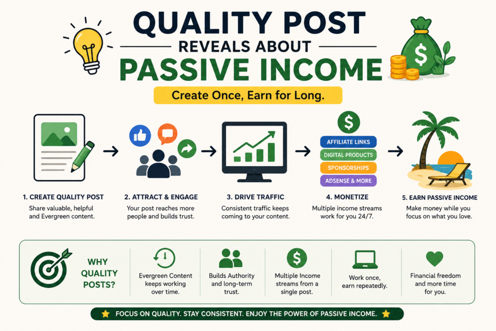 Quality posts for passive income growth.